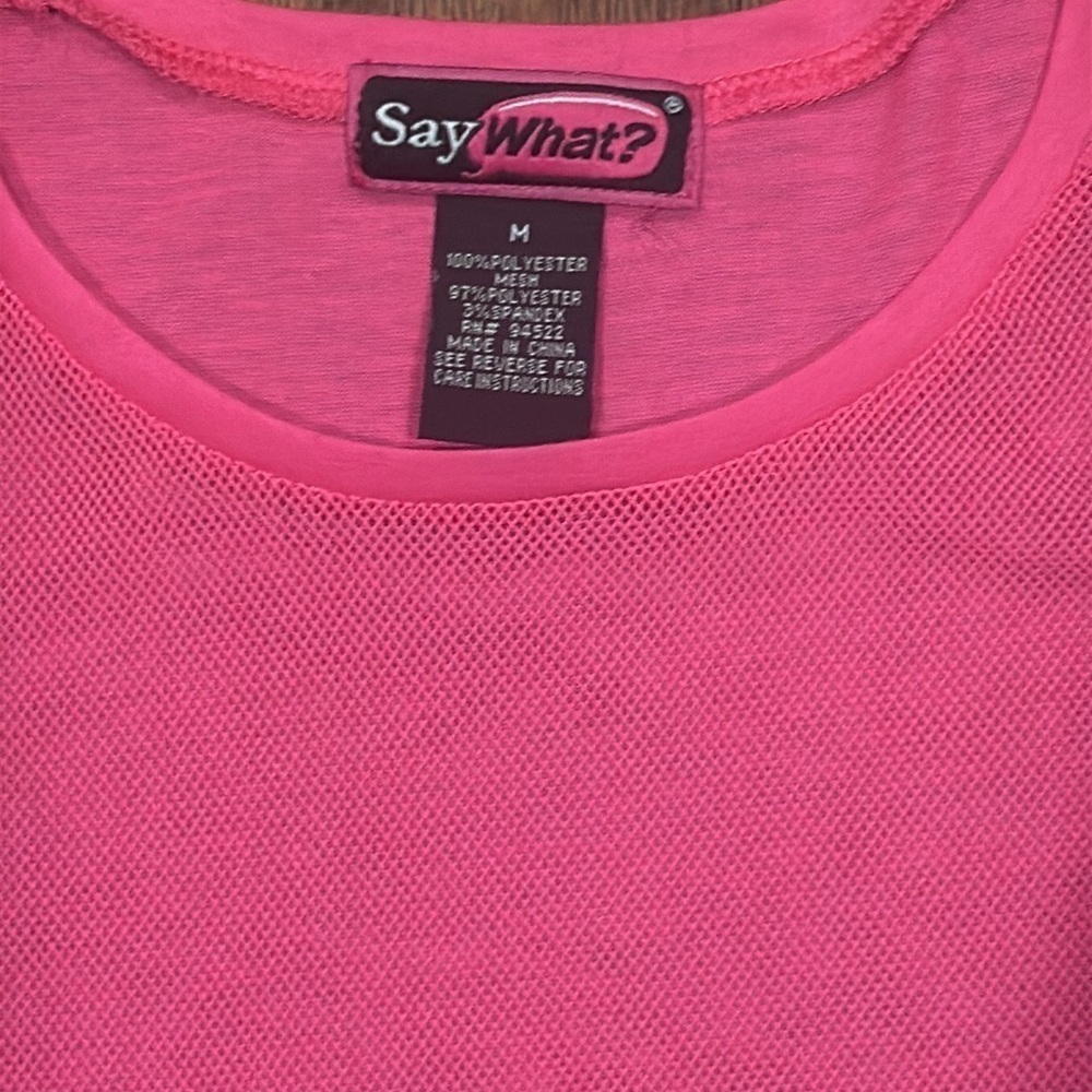 Vibrant Pink See Through T-Shirt - Picture 6 of 8